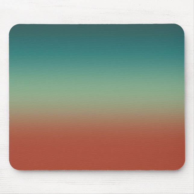 Rustic dark slate gray teal brown red gradient mouse pad (Front)