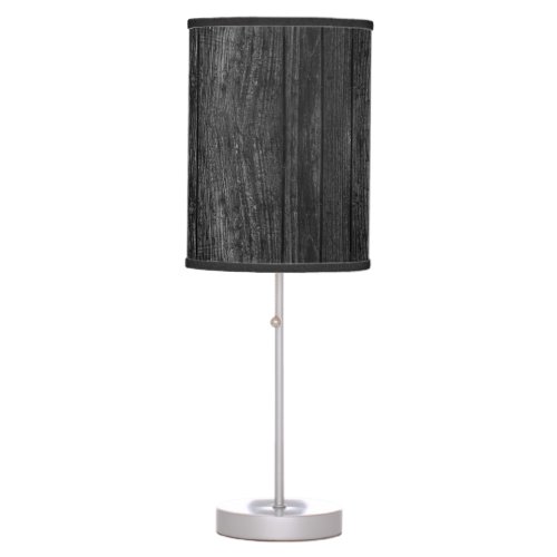 Rustic Dark Stained Wood Texture Table Lamp