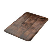 Rustic Dark Wood bath mat | Zazzle