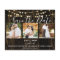 Rustic Dark Wood & Lights Photo Save the Date