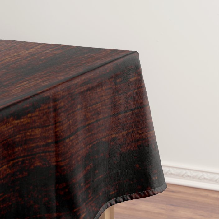 Rustic Dark Wood Tablecloth