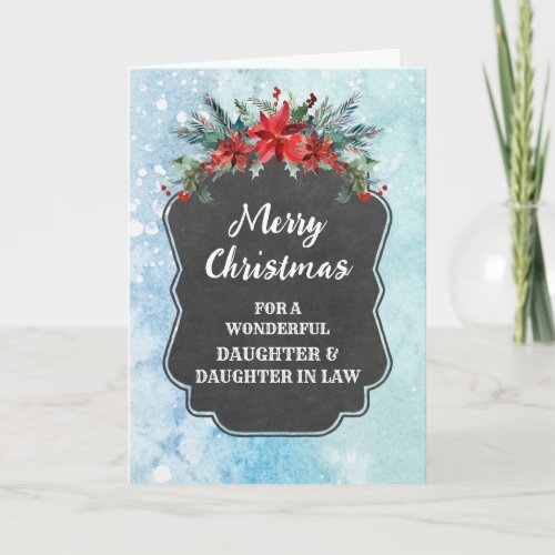 Rustic Daughter  Daughter in Law Christmas Card