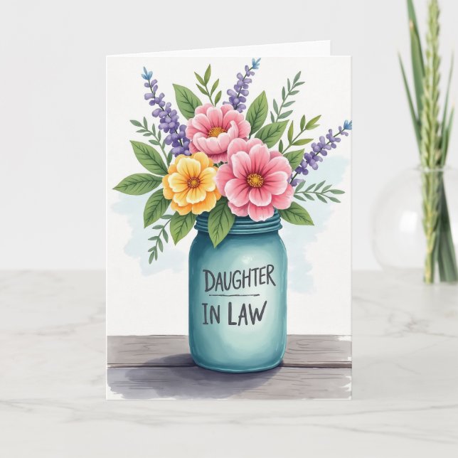 Rustic Daughter In Law Card (Front)