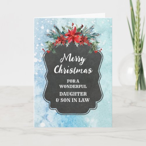 Rustic Daughter  Son in Law Merry Christmas Card