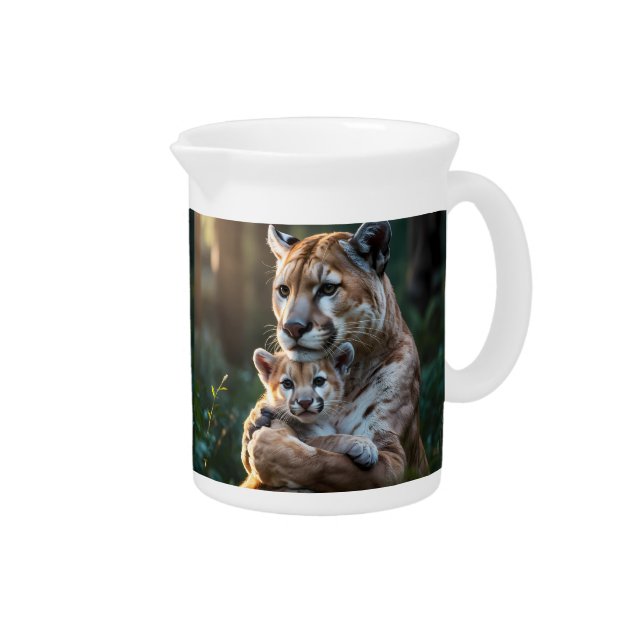 Rustic decor, nature-inspired water jug beverage pitcher (Right)