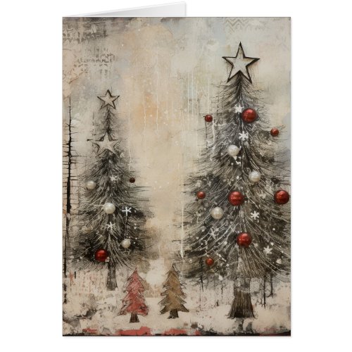 Rustic Decorated Christmas Trees 