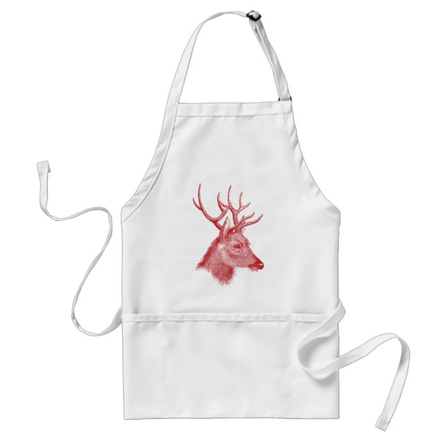 Rustic Deer Adult Apron (Front)