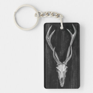 Rustic Deer Animal Head Keychain