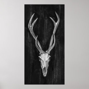Rustic Deer Animal Head Poster