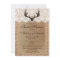 Rustic Deer Antlers Bridal Shower Invitations
