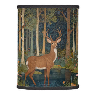 Rustic deer boho woodland animal forest greenery lamp shade