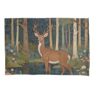 Rustic deer boho woodland forest mother nature pillow case