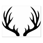 Rustic Deer Buck Antlers Silhouette Rubber Stamp | Zazzle
