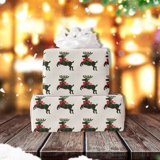 Rustic Deer Green Boho Pattern