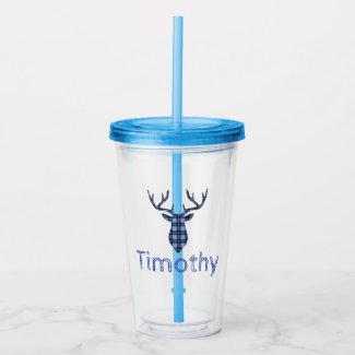 Rustic Deer head Acrylic Tumbler