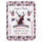Rustic Deer Head New Baby Girl Birth Record Stats