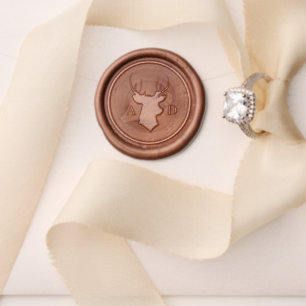 Rustic Deer Head Stag Custom Initials  Wax Seal Stamp