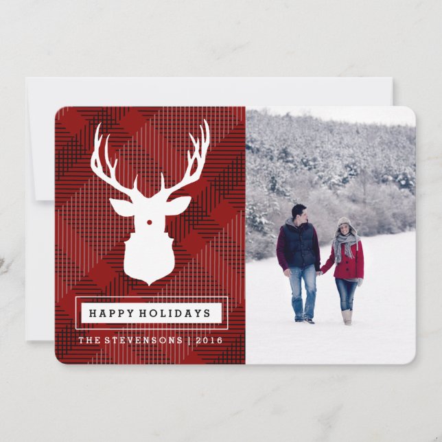 RUSTIC DEER | HOLIDAY PHOTO CARD (Front)