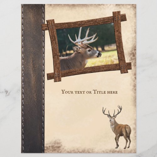 Rustic Deer Hunting Journal Vintage Scrapbook Card