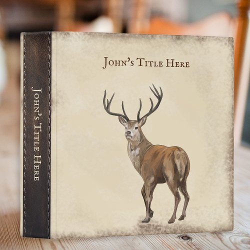 Rustic Deer Hunting Journal Vintage Series 3 Ring Binder