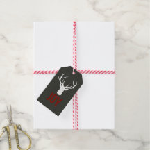 Rustic Deer Joy Holiday Gift Tag