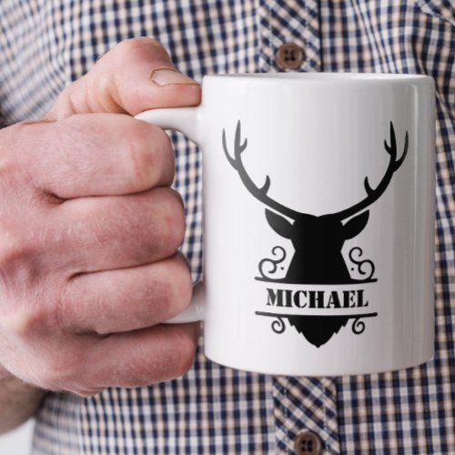 Rustic Deer Name Coffee Mug