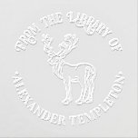 Rustic Deer Outline Round Library Book Name Embosser<br><div class="desc">Rustic Deer Outline Round “From the Library of” Book Embosser ==========

This can easily be changed to say “This Book Belongs to”,  “Ex Libris”,  “From the desk of”,  “from the office of” or other text of your choice.</div>