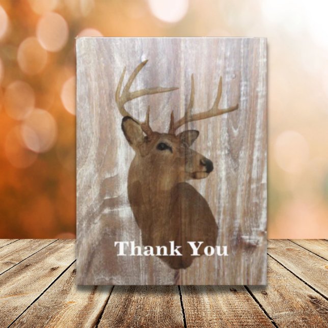 rustic deer the hunt is over wedding thank you (rustic deer the hunt is over wedding thank you)
