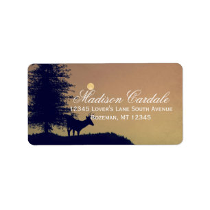 Rustic Deer Tree Country Wedding Address Labels
