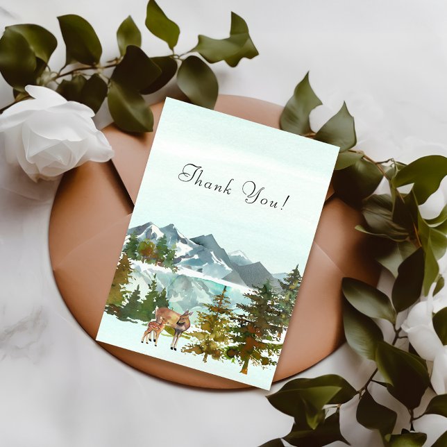 Rustic Deers Thank You Card (Creator Uploaded)