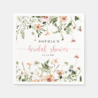 Rustic Delicate Pink Wildflower Bridal Shower
