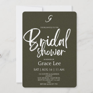 Rustic Denim Bridal Shower Invitation