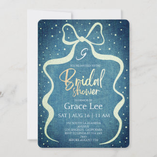 Rustic Denim Bridal Shower Invitation