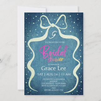 Rustic Denim Bridal Shower Invitation