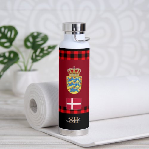 Rustic Denmark Vacuum Insulated Danish Flag Water Bottle