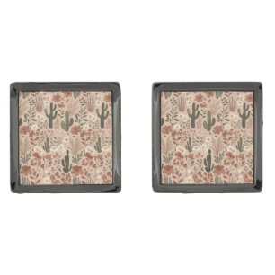Rustic Desert Cactus Cufflinks