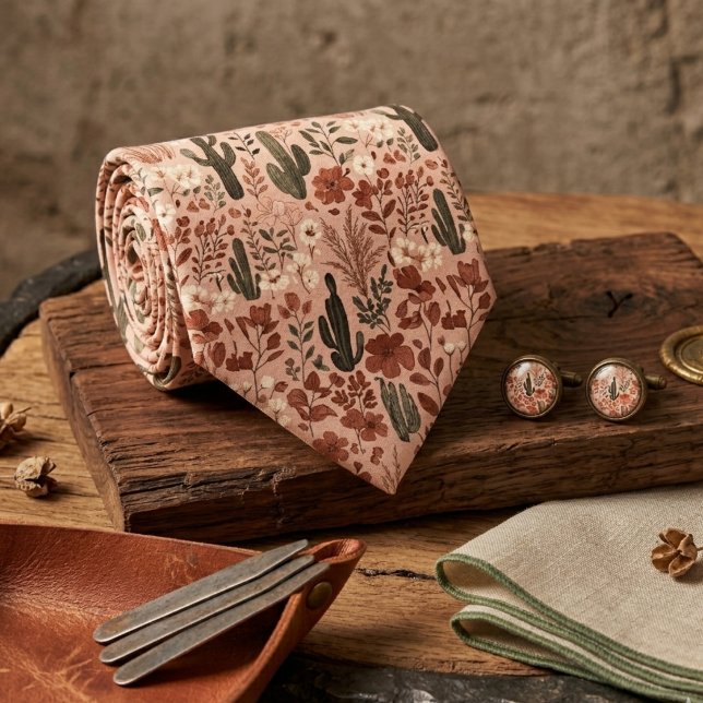 Rustic Desert Cactus Neck Tie (Creator Uploaded)