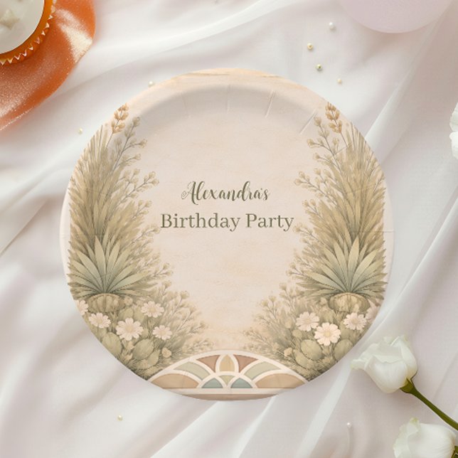 Rustic Desert Meadow Birthday Paper Plates (Creator Uploaded)