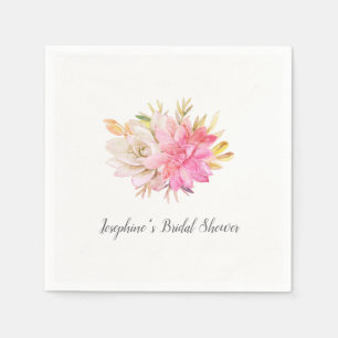 Rustic Desert Succulents Bridal Shower Napkins
