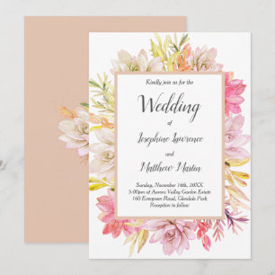 Rustic Desert Succulents Wedding Invitations