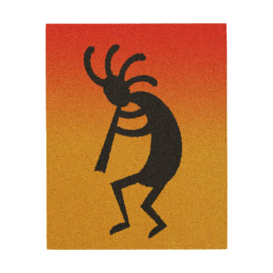 Rustic Desert Sunset Kokopelli Southwest Wood Wall Art