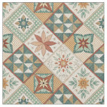Rustic Diamond Patchwork Pattern - Geometric Fabric