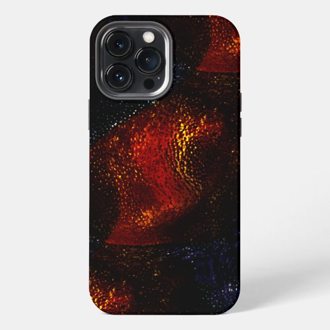 Rustic digitaly red texture with darkest curves    iphone case (Back)