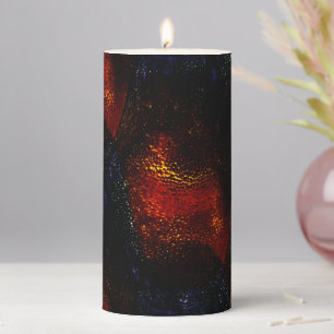 Rustic digitaly red texture with darkest curves pillar candle