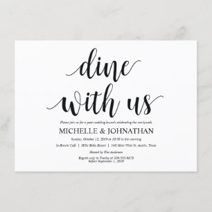 Rustic Dine with us Brunch Invitation Card