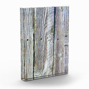 Rustic distressed barn wood acrylic award