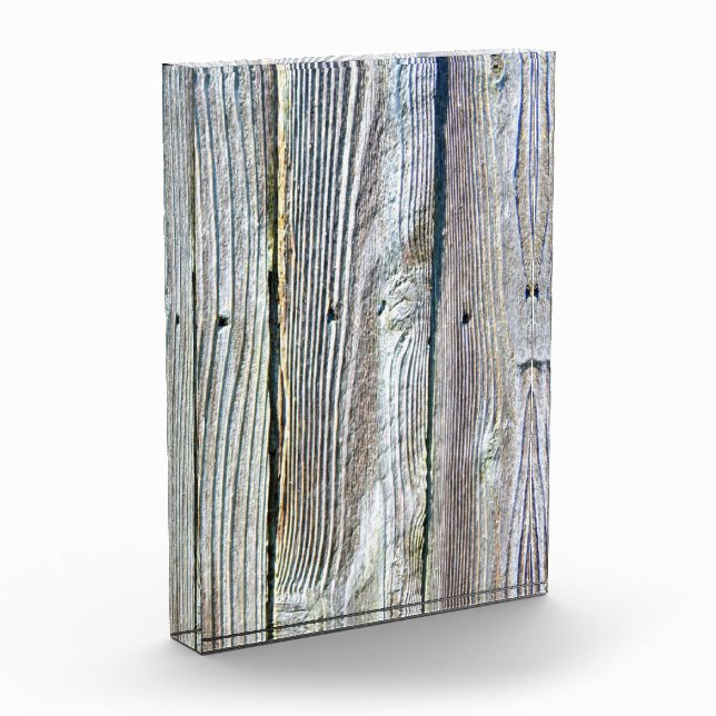 Rustic distressed barn wood acrylic award (Left)