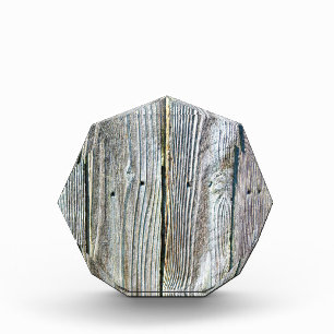 Rustic distressed barn wood acrylic award