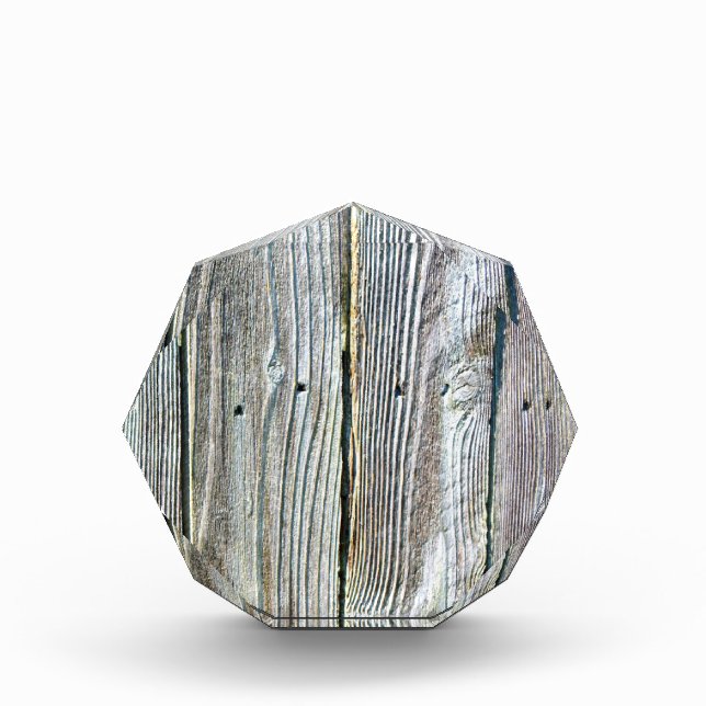 Rustic distressed barn wood acrylic award (Front)