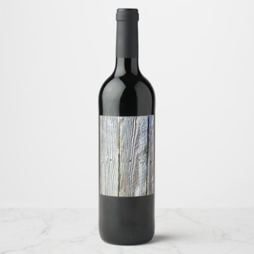 Rustic distressed barn wood wine label